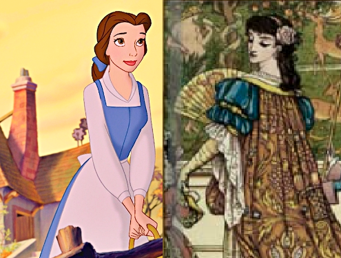 Belle (1991) Left, Belle (1740) Right