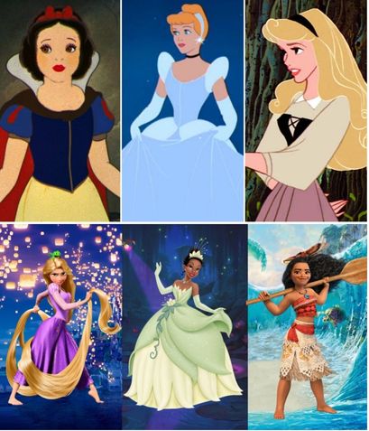 Disney Princesses Through Time