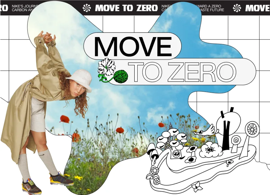 Nike advertisement for Move To Zero Initiative